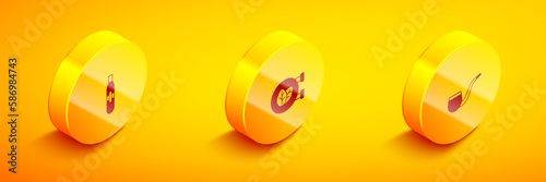 Set Isometric Electronic cigarette, Tobacco leaf shop and No pipe smoking icon. Vector