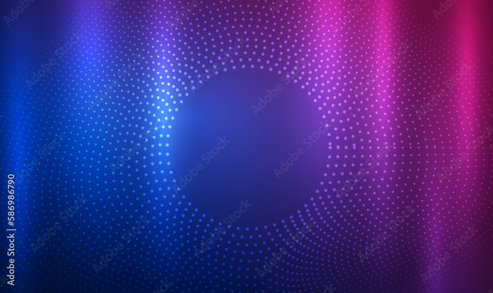 Abstract blue and red dynamic wavy line dotted texture ,Dark blue background with copy space. Technology Circle Line. Big data digital technology. Modern futuristic simple dots pattern. Vector EPS10. Abstract blue and red dynamic wavy line dotted texture ,Dark blue background with copy space. Technology Circle Line. Big data digital technology. Modern futuristic simple dots pattern. Vector EPS10.