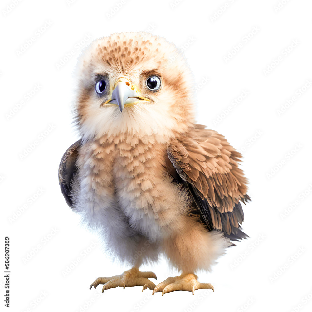 Eagle isolated on white. Generative Ai Eagle isolated on white. Generative Ai