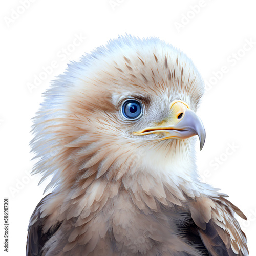 Portrait of a bald eagle. Generative Ai 