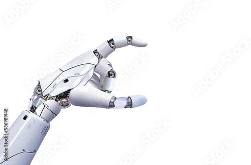 white robot hand
