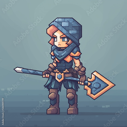 2d pixel art  gaming character