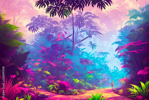 Obraz na płótnie tropical background w salonie