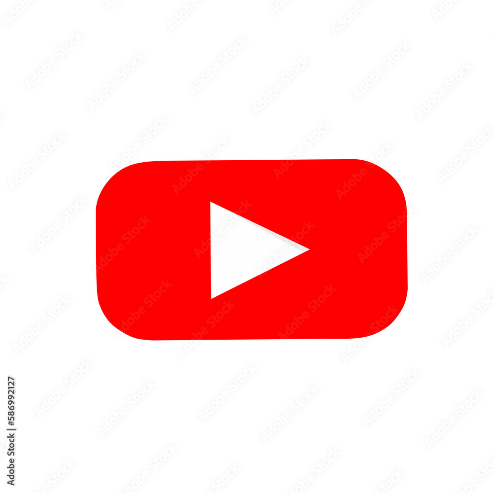 YouTube play button logo png illustration download Stock Photo Adobe