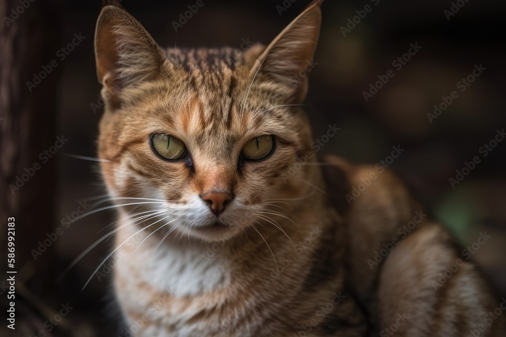 Mother cat, a big elderly liing mother cat. Generative AI Mother cat, a big elderly liing mother cat. Generative AI