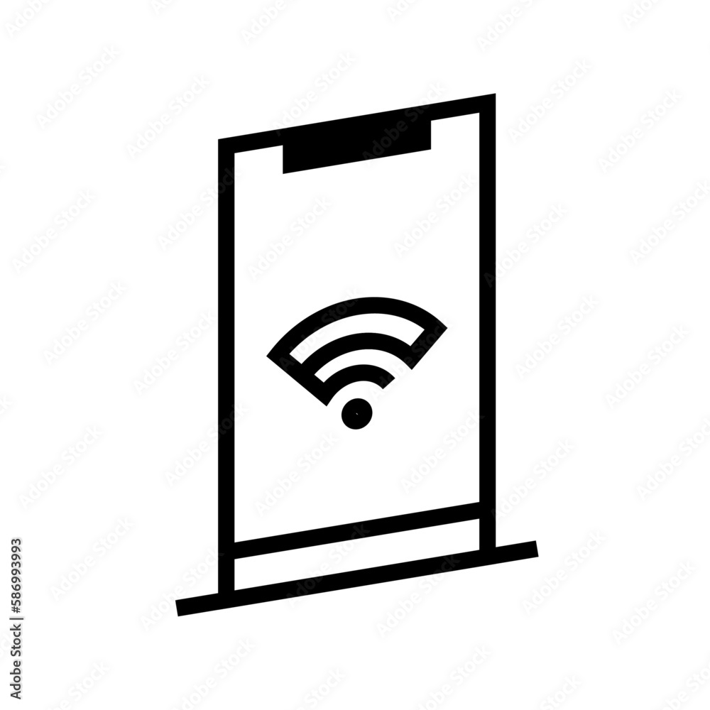 phone business icon with black outline style. business, icon, checklist, symbol, document, vector, report. Vector illustration phone business icon with black outline style. business, icon, checklist, symbol, document, vector, report. Vector illustration