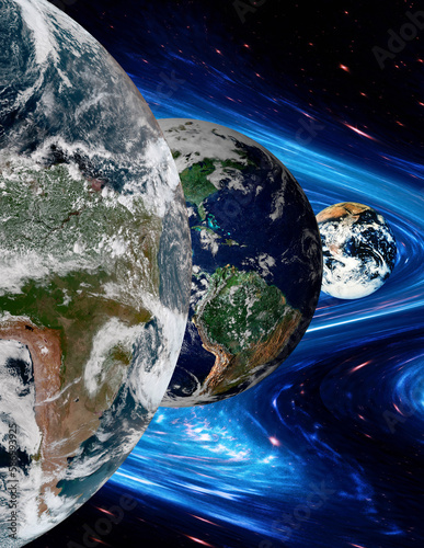 Fototapeta Naklejka Na Ścianę i Meble -  earth in space/multiverses