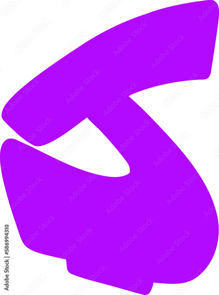 graffiti purple letter J