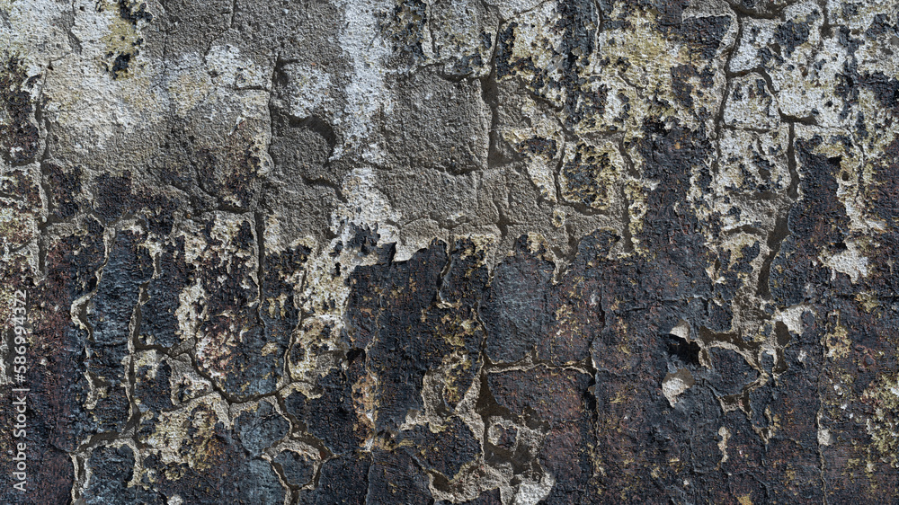 Grunge old wall texture, peeling paint crisp texture