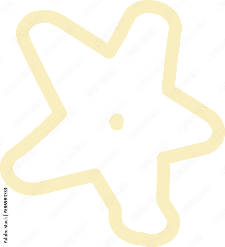 cute pastel doodle line element decoration