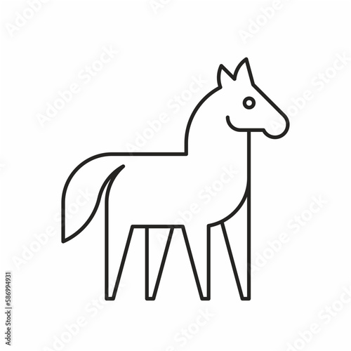 Fototapeta Naklejka Na Ścianę i Meble -  Horse Logo. Icon design. Template elements
