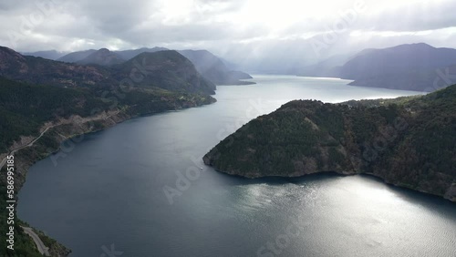 Lago Lacar, San Martin de los Andes. Argentina  photo