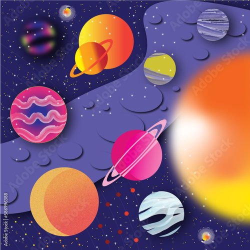 background with planets