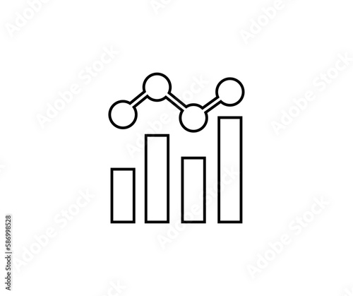 Benchmarking outline icon. Simple linear element. Benchmarking icon on white background vector design and illustration.
