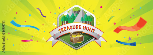 treasure hunt party banner poster photo