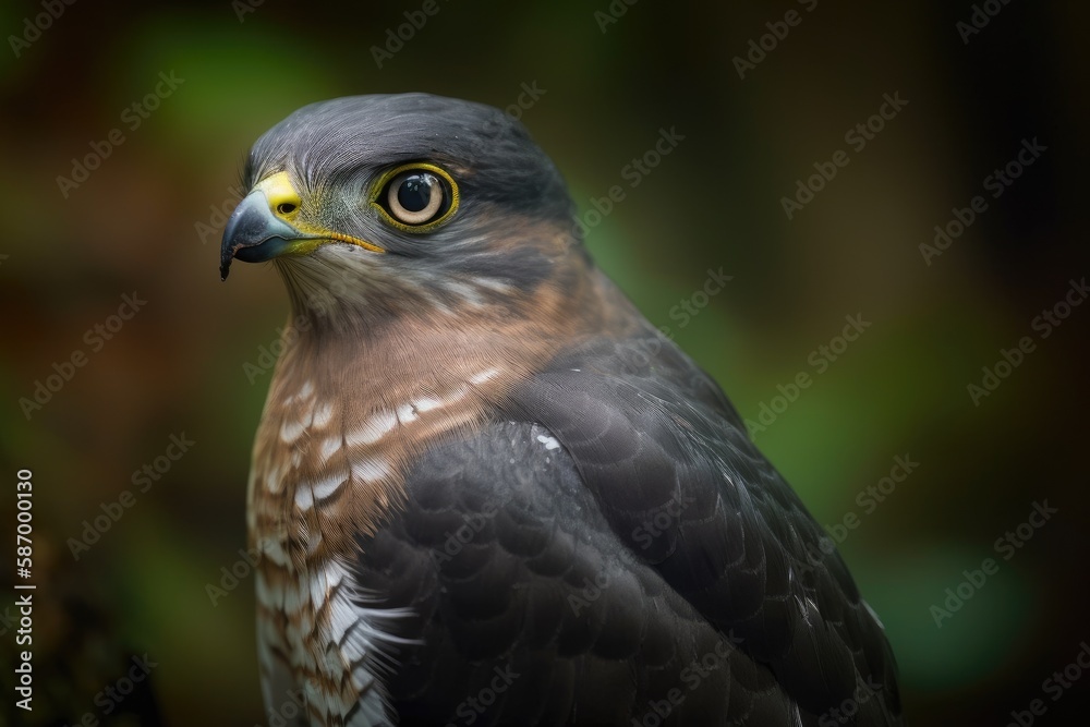 The Eurasian sparrowhawk (Accipiter nisus), often known as the northern sparrowhawk or sparrowhawk, is a tiny member of the Accipitridae family. A falconide bird from Europe. Generative AI The Eurasian sparrowhawk (Accipiter nisus), often known as the northern sparrowhawk or sparrowhawk, is a tiny member of the Accipitridae family. A falconide bird from Europe. Generative AI