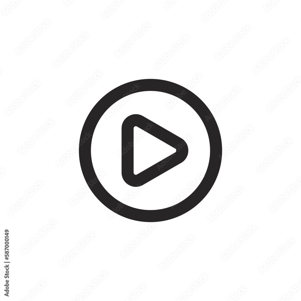 Play button vector icon . Play button vector icon .