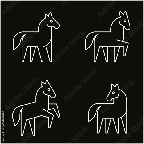 Horse Logo. Icon design. Template elements