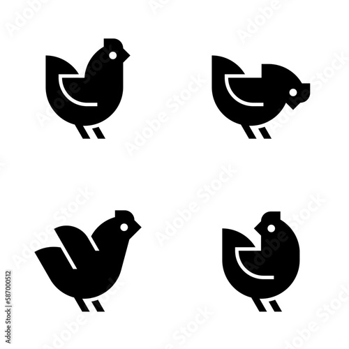 Chicken Logo. Icon design. Template elements