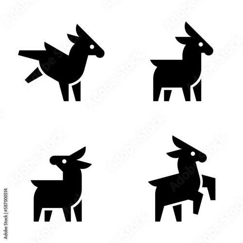 Donkey Logo. Icon design. Template elements