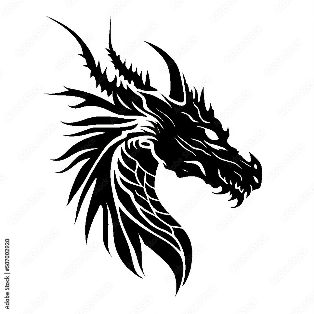 Fototapeta premium Fierce Dragon Illustration