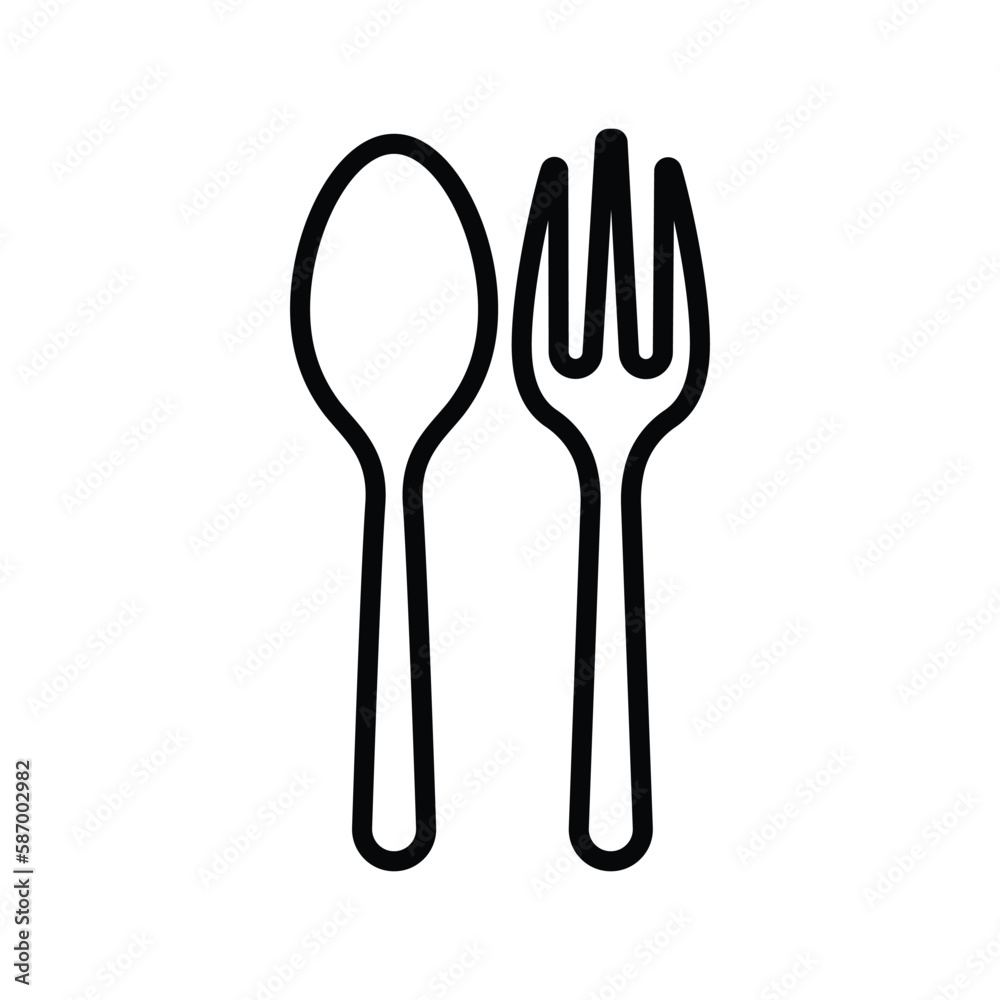 Spoon, knife, fork icon. Ready to use vector elements for restaurant logo. Spoon, knife, fork icon. Ready to use vector elements for restaurant logo.