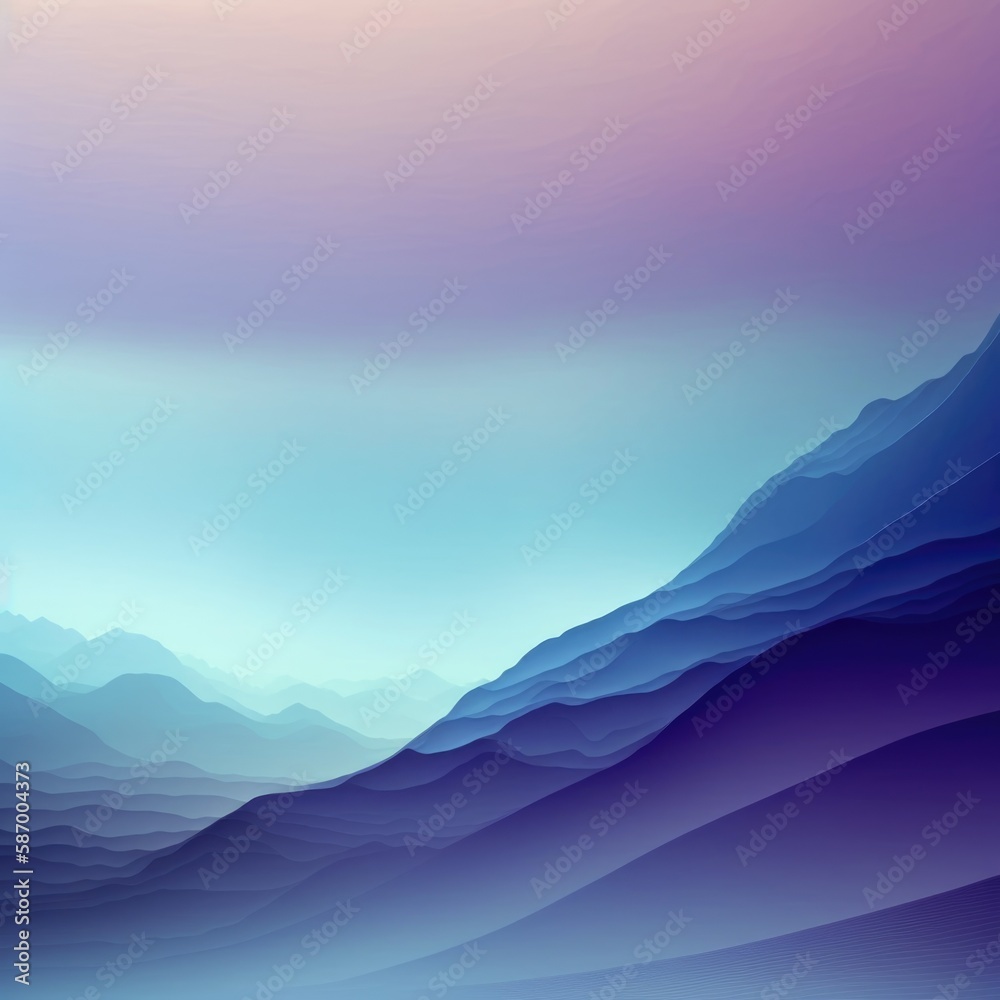 mountains in the fog Generative Ai