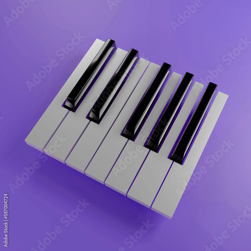 Canvas Print piano keys on white soothing background house music vibe