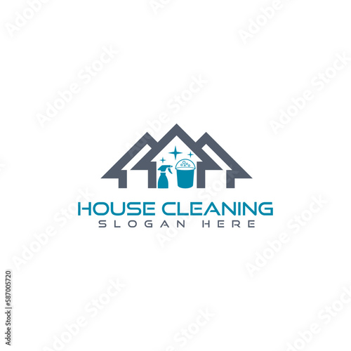 House Cleaning icon. House Cleaning Service Logo Template isolated on white background 