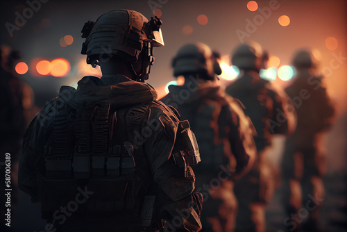 The soldiers arrived to restore order in the city after the night riots. AI.