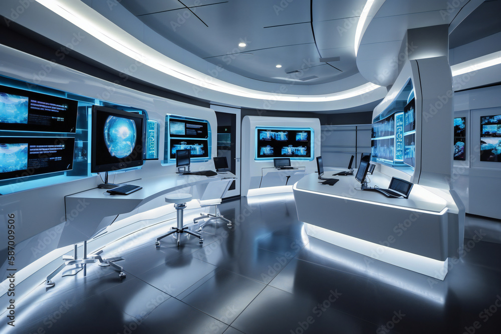 Fototapeta premium Futuristic Healthcare Innovation (AI Generated)