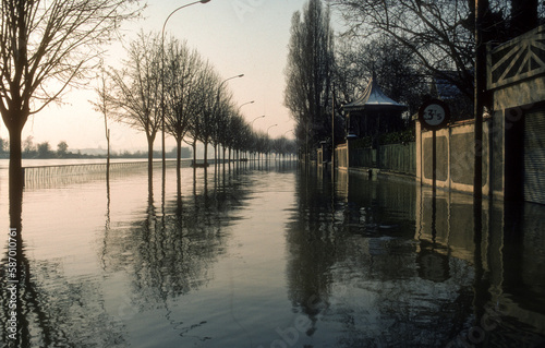Crue de la Seine, Ablon sur Seine, 94, Val de Marne, Région Ile de France, © JAG IMAGES