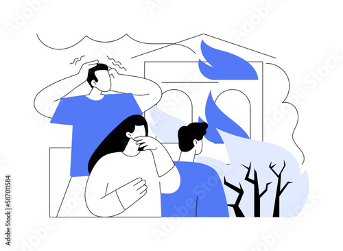 Property damage abstract concept vector illustration.