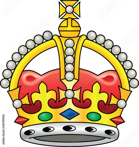 British crown on the white background, United kingdom, vector illustration
