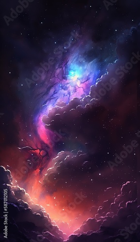 dazzling starry sky wallpaper universe starry sky background,Generative AI © simon