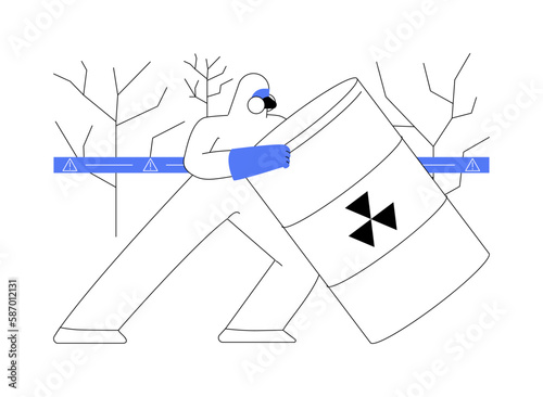 Hazardous waste disposal abstract concept vector illustration.