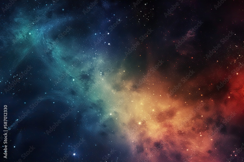 abstract background image that captures the essence of the cosmos, with stars, galaxies, and nebulae Generative AI