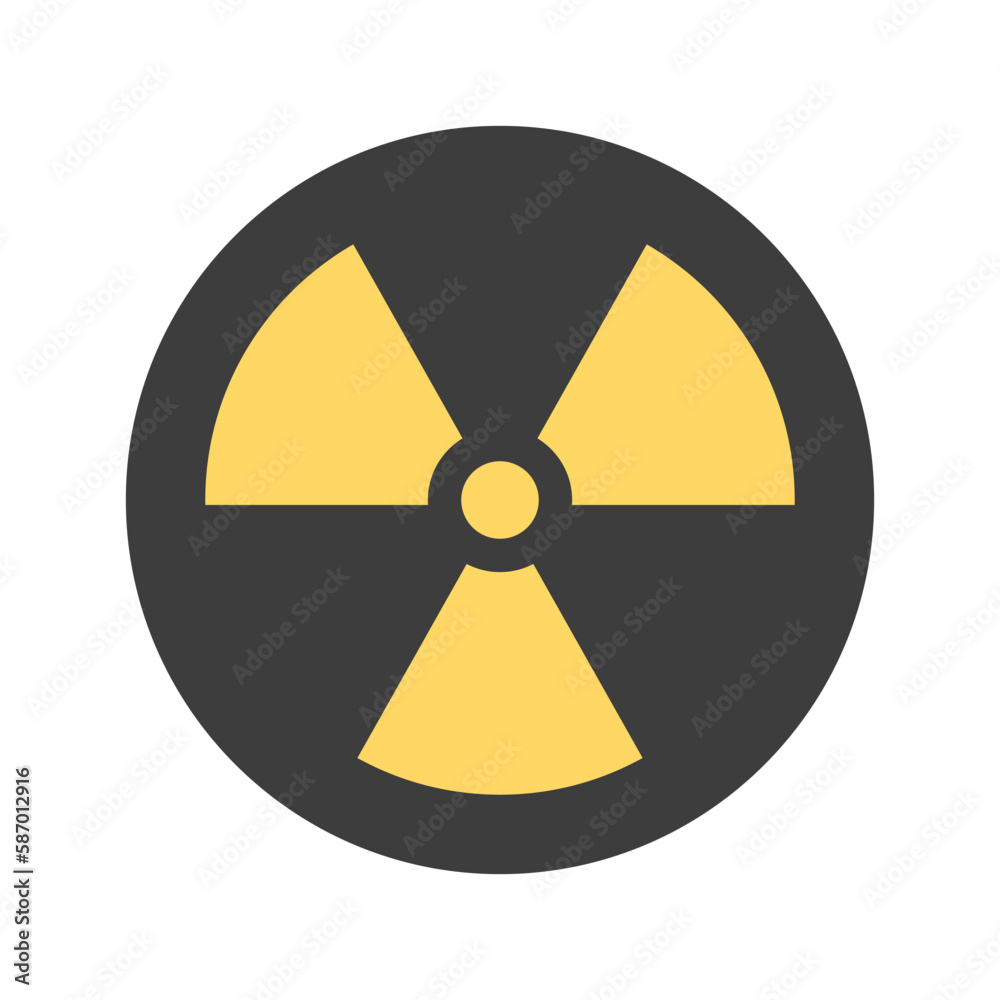 Round nuclear icon. Radioactive Hazard Icon. Vector. Round nuclear icon. Radioactive Hazard Icon. Vector.