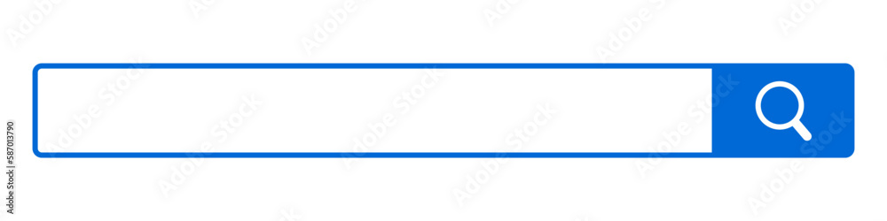 Search bar with large copy space. Internet search box. Vector.