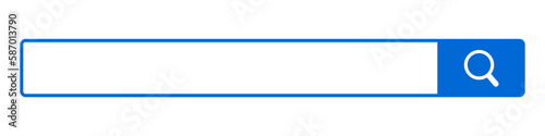 Search bar with large copy space. Internet search box. Vector.