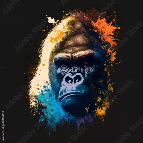 a nice picture of a colorful monkey