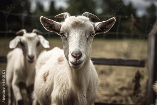 On a small farm in Ontario, Canada, there are Alpine and Saanan dairy goats. Generative AI