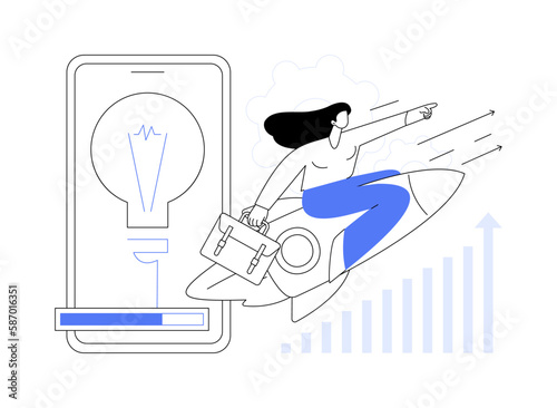 Digital strategy abstract concept vector illustration.