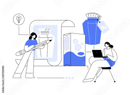 Packaging design abstract concept vector illustration.