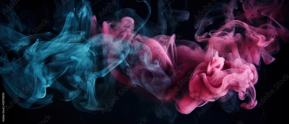 Pink aesthetic wallpaper with cloud. Generative AI. Stock Illustration