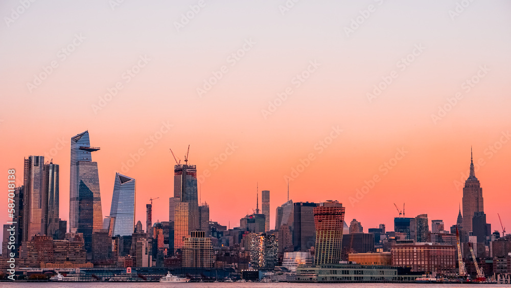 New York City during sunset
