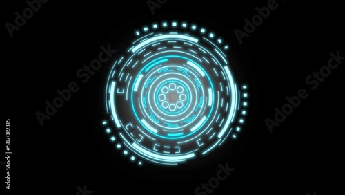 HUD Sci-fi Futuristic Display. Modern cyberspace innovation. 4K
