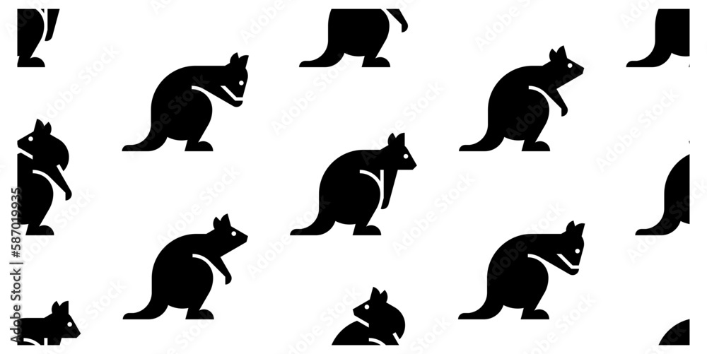 Seamless pattern with Quokkas. isolated on white background