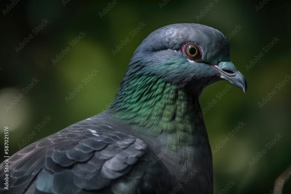 On a green background, a bird watches the shot. Generative AI On a green background, a bird watches the shot. Generative AI