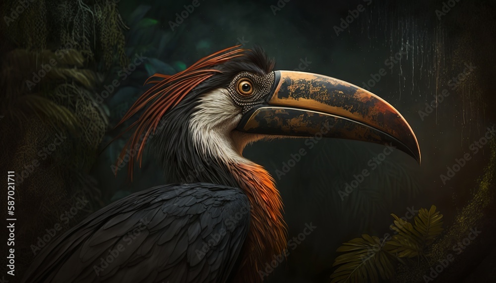 Fototapeta premium nice close up of a beautiful bird with beautiful feathers